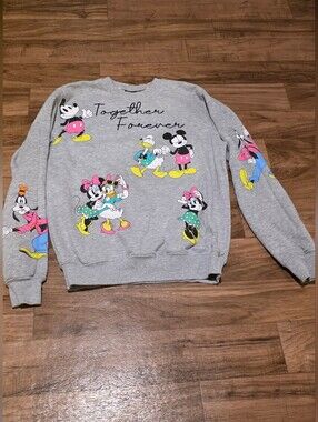 Gray 'Together Forever' Disney Character Sweatshirt - Women's Top